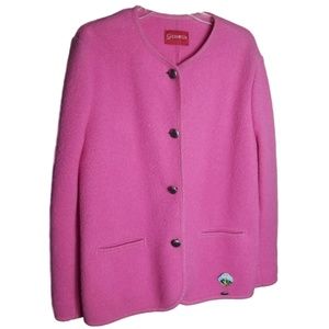 Giesswein Austria Virgin Wool Sweater Jacket Pink